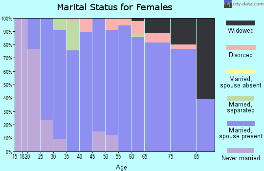 Zip code 55970 marital status for females