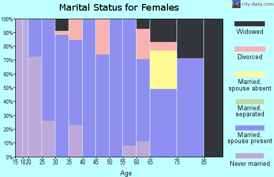 Zip code 55979 marital status for females