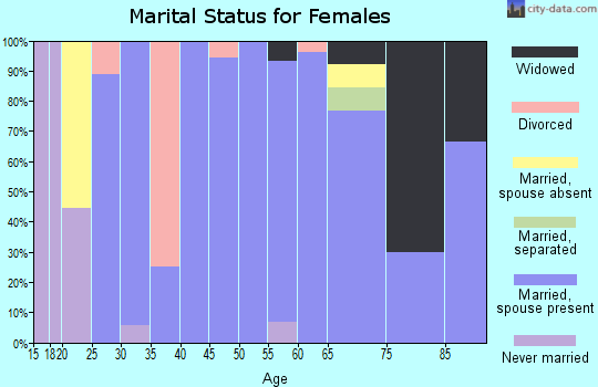 Zip code 56025 marital status for females