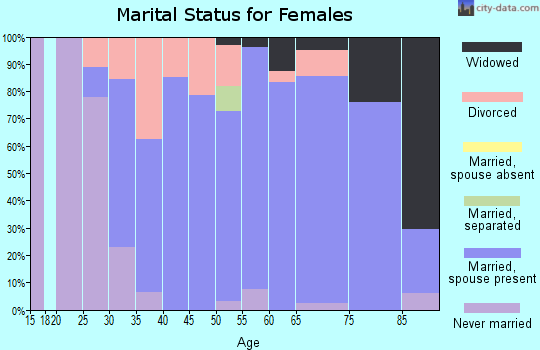 Zip code 56029 marital status for females