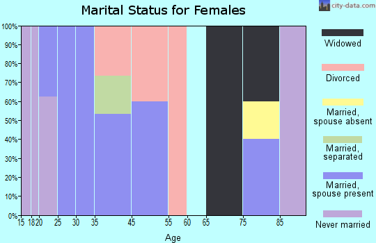 Zip code 56064 marital status for females