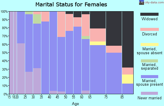 Zip code 56065 marital status for females