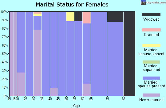 Zip code 56111 marital status for females