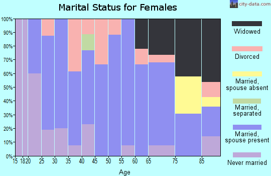 Zip code 56129 marital status for females
