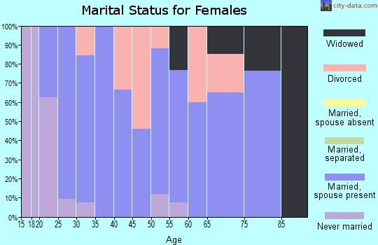 Zip code 56134 marital status for females