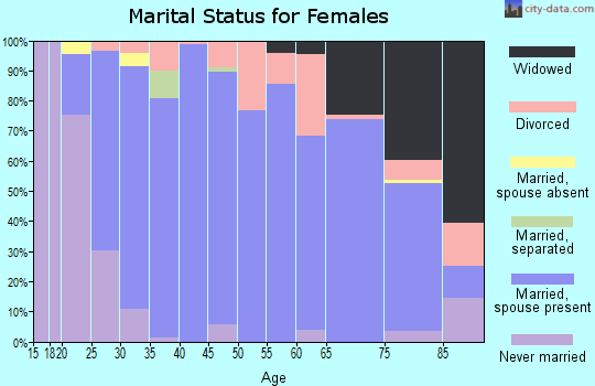 Zip code 56307 marital status for females