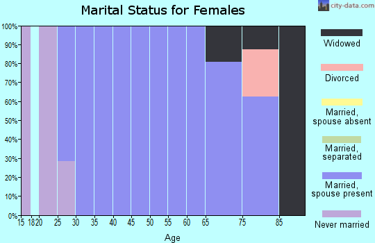 Zip code 56325 marital status for females