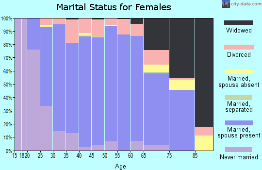 Zip code 56329 marital status for females