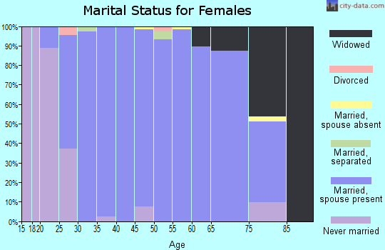 Zip code 56331 marital status for females