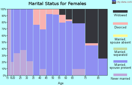 Zip code 56343 marital status for females