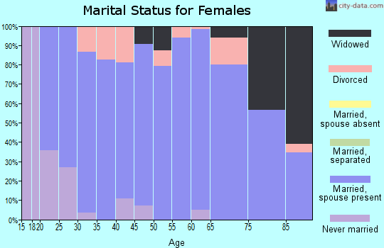 Zip code 56354 marital status for females