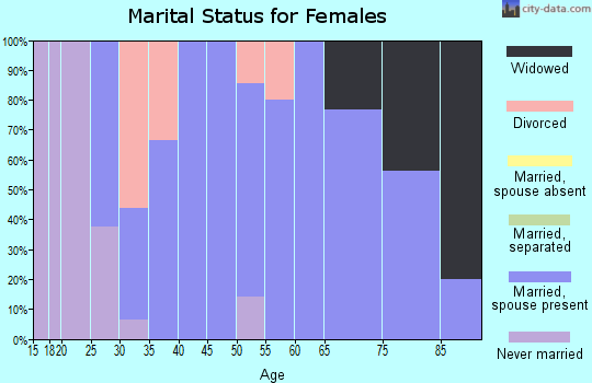 Zip code 56356 marital status for females