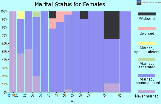Zip code 56375 marital status for females