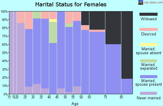 Zip code 56385 marital status for females