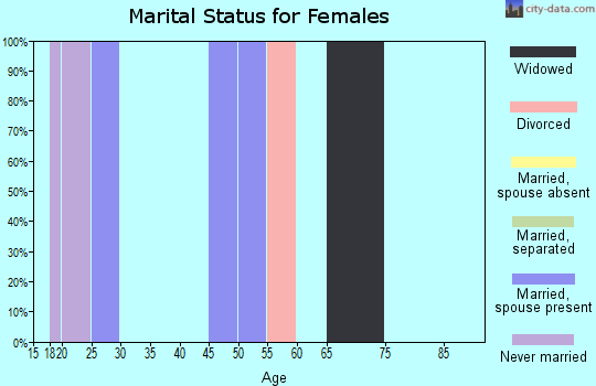 Zip code 56456 marital status for females