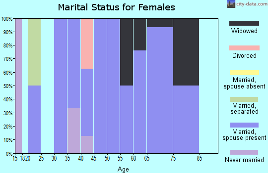 Zip code 56516 marital status for females