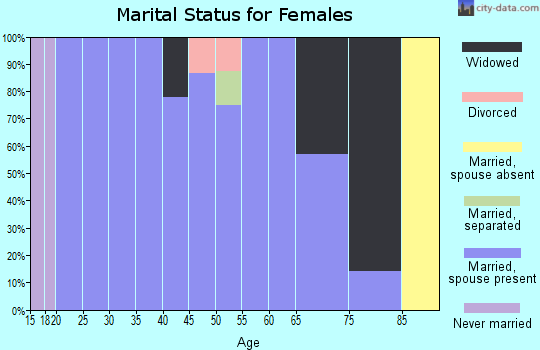 Zip code 56533 marital status for females