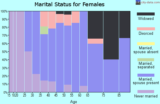 Zip code 56545 marital status for females