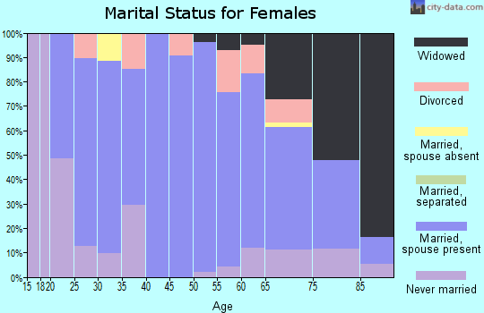 Zip code 56634 marital status for females