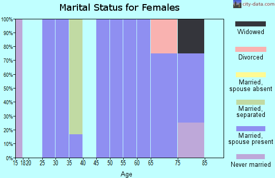 Zip code 56729 marital status for females