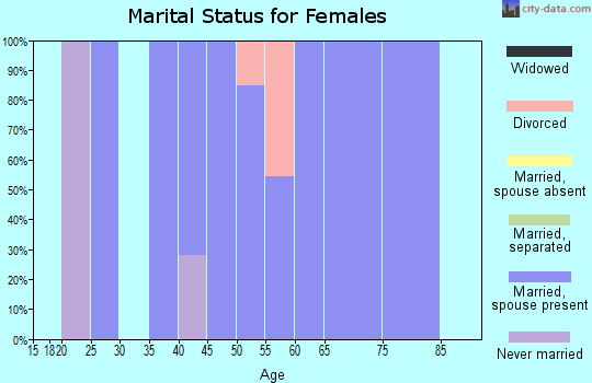 Zip code 57010 marital status for females