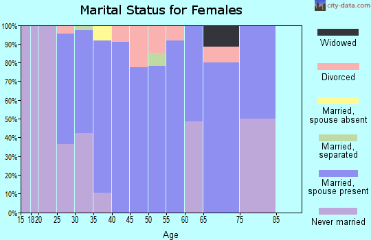 Zip code 57020 marital status for females