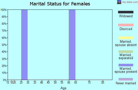 Zip code 57041 marital status for females