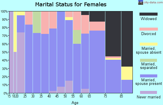 Zip code 57313 marital status for females