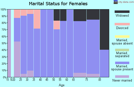 Zip code 57315 marital status for females