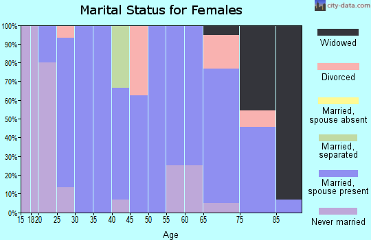 Zip code 57317 marital status for females