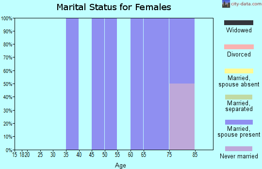 Zip code 57344 marital status for females