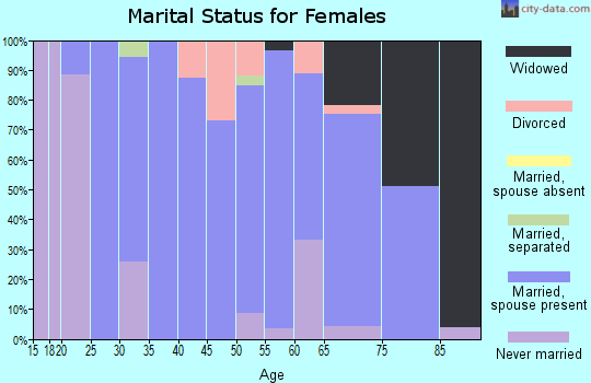 Zip code 57355 marital status for females