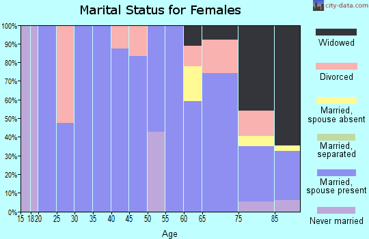 Zip code 57428 marital status for females
