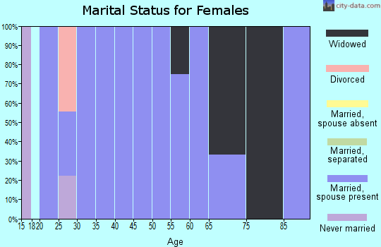 Zip code 57538 marital status for females