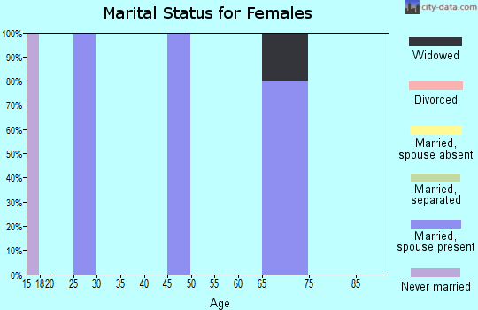 Zip code 57562 marital status for females