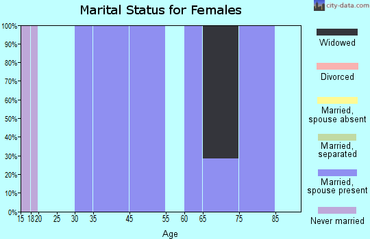 Zip code 57628 marital status for females