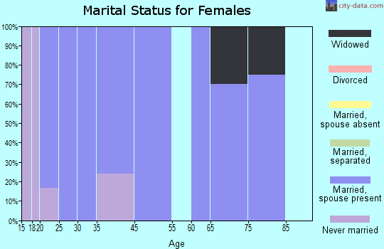Zip code 57653 marital status for females