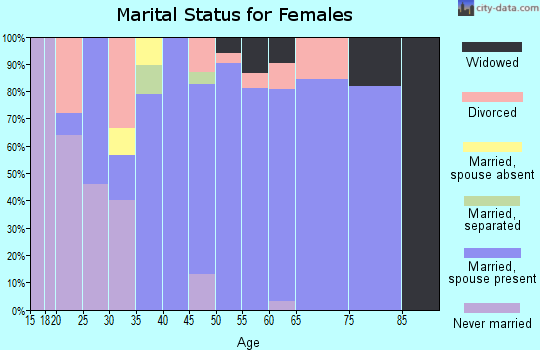 Zip code 58740 marital status for females