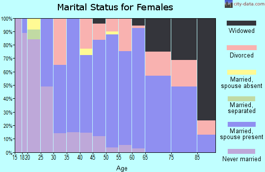 Zip code 60096 marital status for females