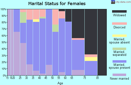 Zip code 60146 marital status for females