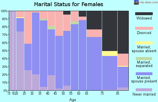Zip code 60152 marital status for females