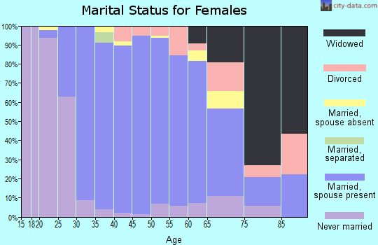 Zip code 60192 marital status for females