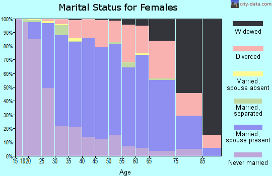 Zip code 60193 marital status for females