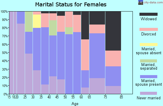 Zip code 60407 marital status for females