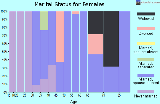 Zip code 60479 marital status for females