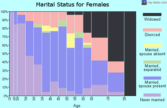 Zip code 60482 marital status for females