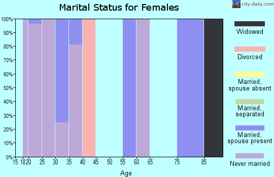 Zip code 60602 marital status for females