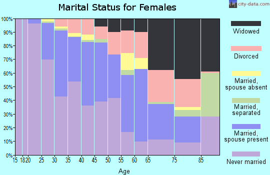 Zip code 60607 marital status for females