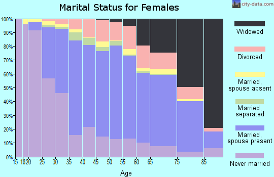 Zip code 60638 marital status for females