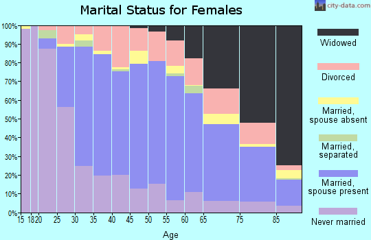 Zip code 60706 marital status for females